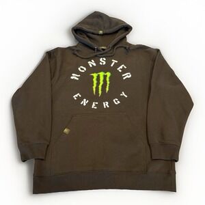 Official Monster Energy Beverage Hoodie Sweatshirt Black Men's Size L